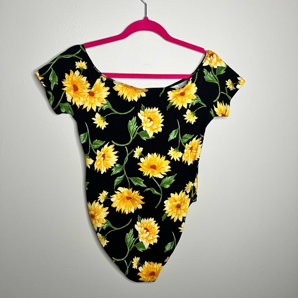 NEW Forever 21 Sunflower Knit Bodysuit - Picture 15 of 17